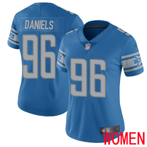Detroit Lions Limited Blue Women Mike Daniels Home Jersey NFL Football #96 Vapor Untouchable->women nfl jersey->Women Jersey